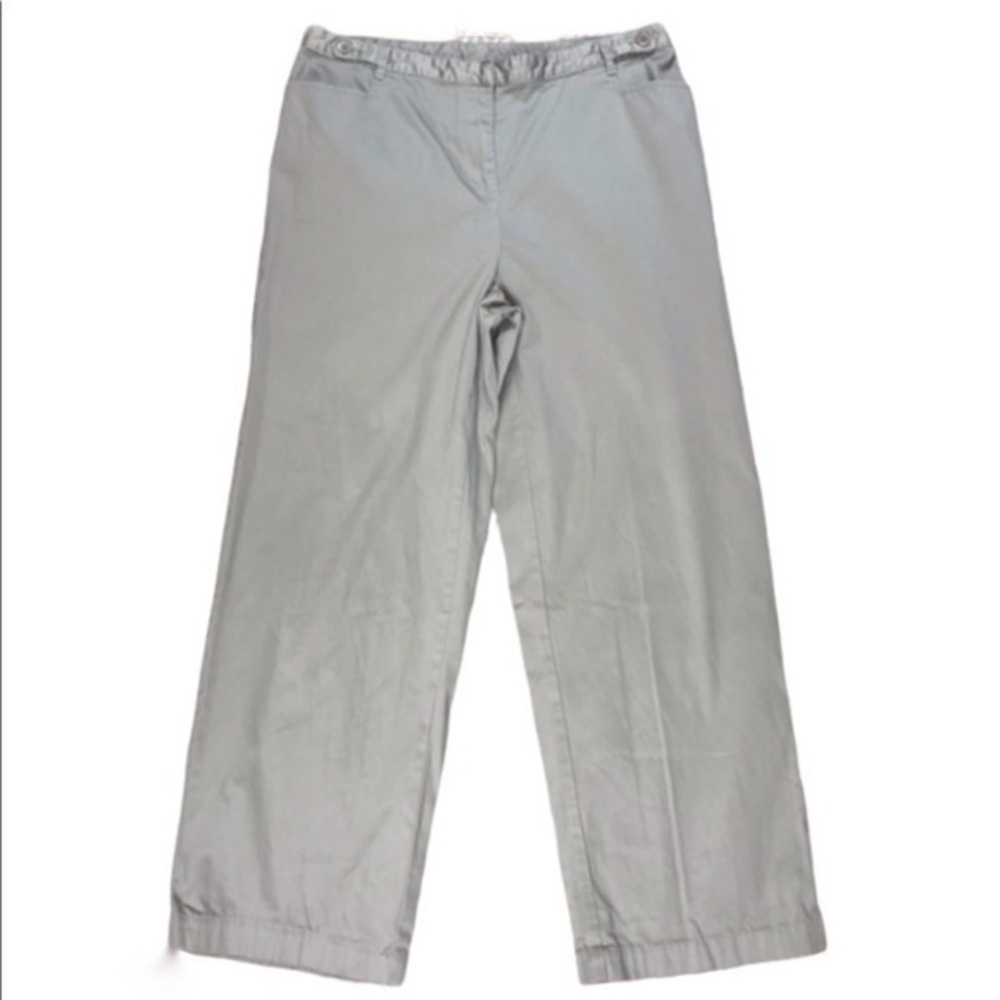 Classic Elements‎ 14 khaki wide leg high rise cotton blend career pants